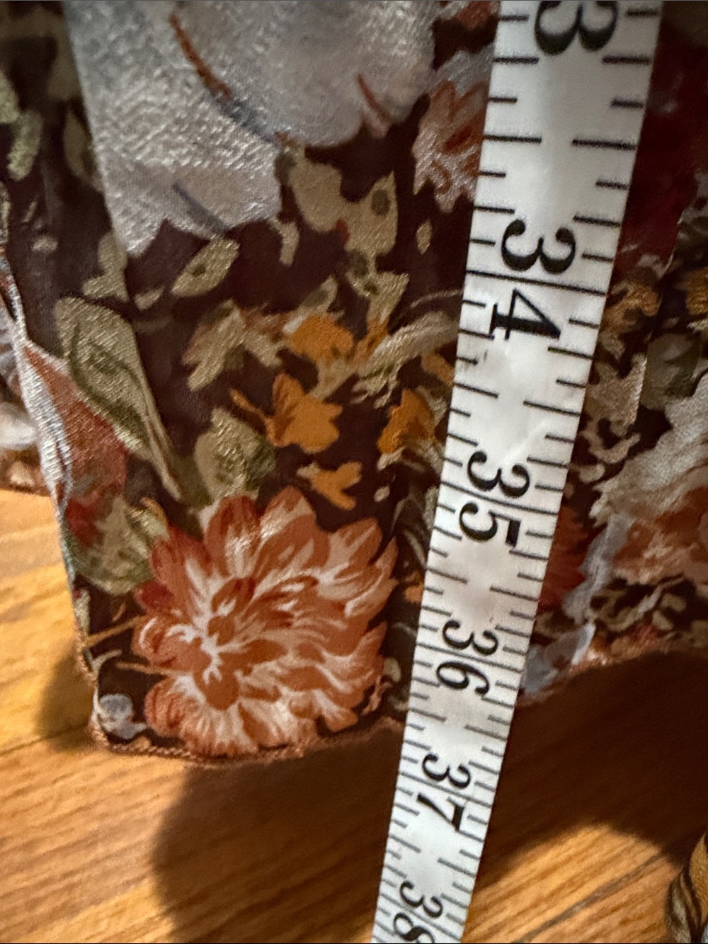Bohemian Floral Tiered Maxi Skirt - Brown Multi - Picture 5 of 5